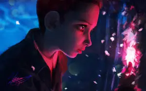3D Cartoon Eleven Stranger Things 4K