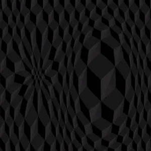 Abstract 3D Geometric Art on Blank Black Background