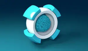Abstract 3D White Circle Figure