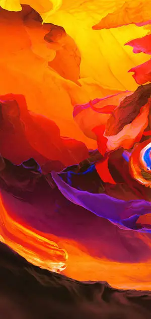 4K Android Fiery Mountain Art