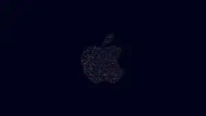 4K Plain Black Apple