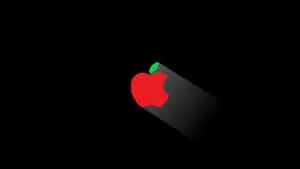 A 4K resolution Apple logo against a black background.