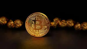Bitcoin Dark Background 4K Desktop