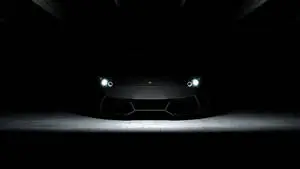 4K Black Car In Darkness