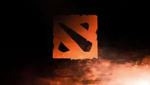 4k Dota 2 Background Orange Logo