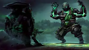 4k Dota 2 Background Green Black