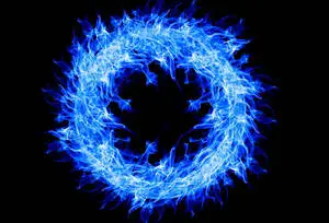 4k Fire Blue Ring