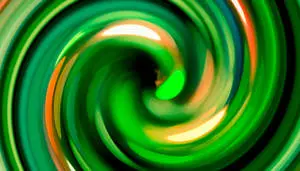 4K Green And Orange Light Swirls