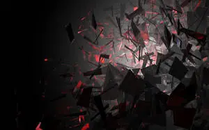 4K Ultra Hd Black Shards Abstract 
