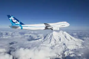 747 Airplane Over Ridges