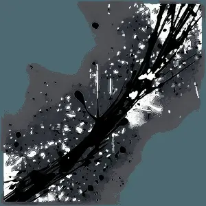 Abstract Art Black Splatter PNG 06262024