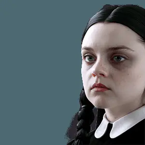 Abstract Art Wednesday Addams PNG 05242024