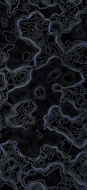 Abstract Black Topographic Lines