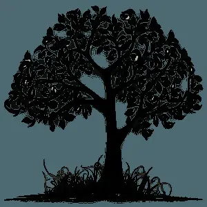 Abstract Black Tree Artwork PNG gjp37