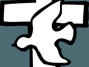 Abstract Blackand White Cross Clipart