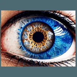 Abstract Blue Eyes Art PNG 42