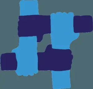 Abstract Blue Shape Artwork