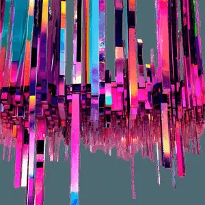 Abstract Digital Glitch PNG ptu81