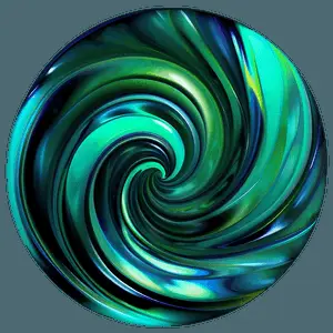 Abstract Emerald Swirl PNG 93