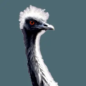 Abstract Emu PNG bwk