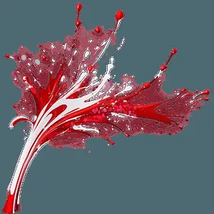Abstract Expression Red Splash PNG 86