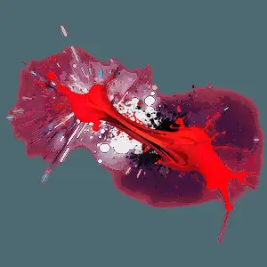 Abstract Expression Red Splash PNG xyk39