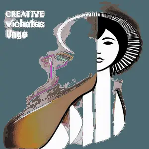 Abstract Female Profile Art