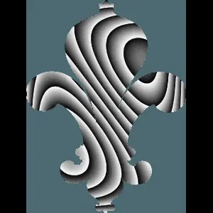 Abstract Fleur De Lis Design