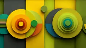 Abstract Geometric Circles and Layers in Earthy Tones	
