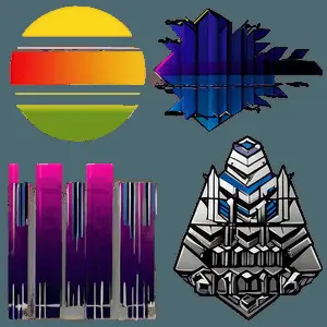 Abstract Geometric Shapes Vector Art