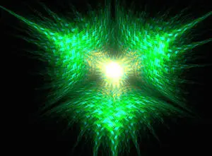 Abstract Glitter Green Light