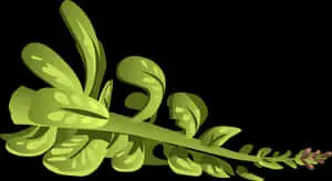 Abstract Green Floral Graphic