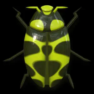 Abstract Green Ladybug Illustration
