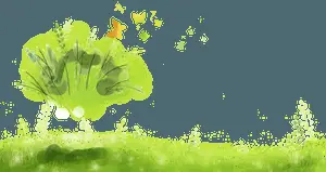 Abstract Green Nature Backdrop