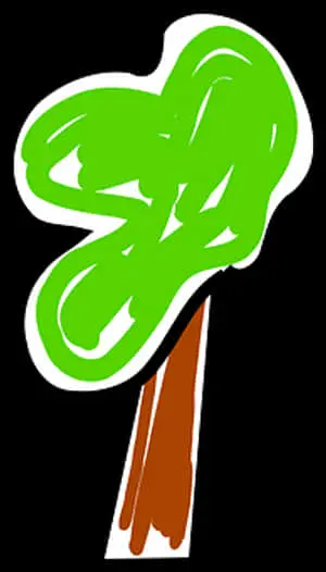 Abstract Green Tree Graphic