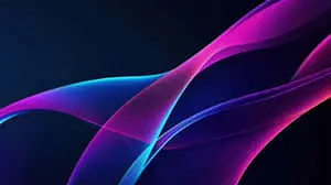 Abstract Neon Waves in Dark Background  