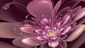 Abstract Pink Flower Artwork