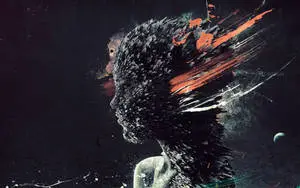 Eye-catching abstract portrait artwork 