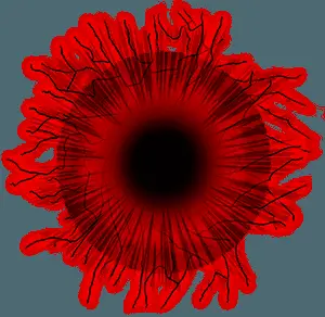 Abstract Red Energy Flower