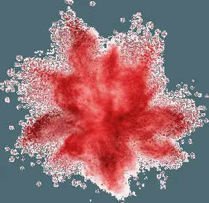 Abstract Red Explosionon Gray Background