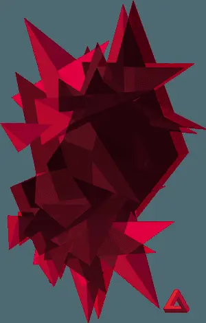 Abstract Red Geometric Explosion