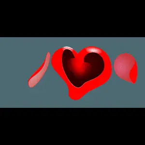 Abstract Red Heart Design