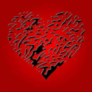 Abstract Red Heart Design
