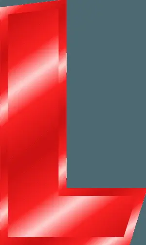 Abstract Red Letter L Design