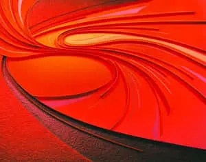 Abstract Red Swirls Artwork