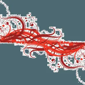 Abstract Red Swirls Design