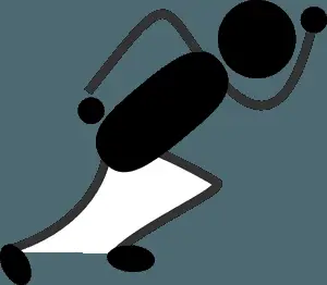 Abstract Running Figure Graphic