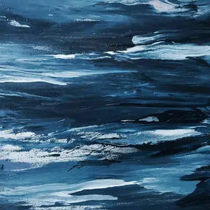 Abstract Sea Wave Painting 