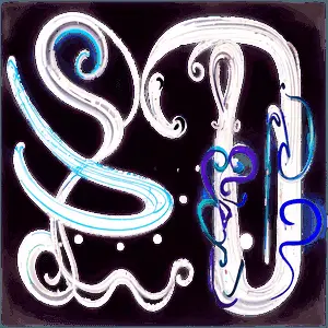 Abstract Squiggle Composition PNG sqo