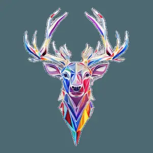 Abstract Stag Art PNG 06292024